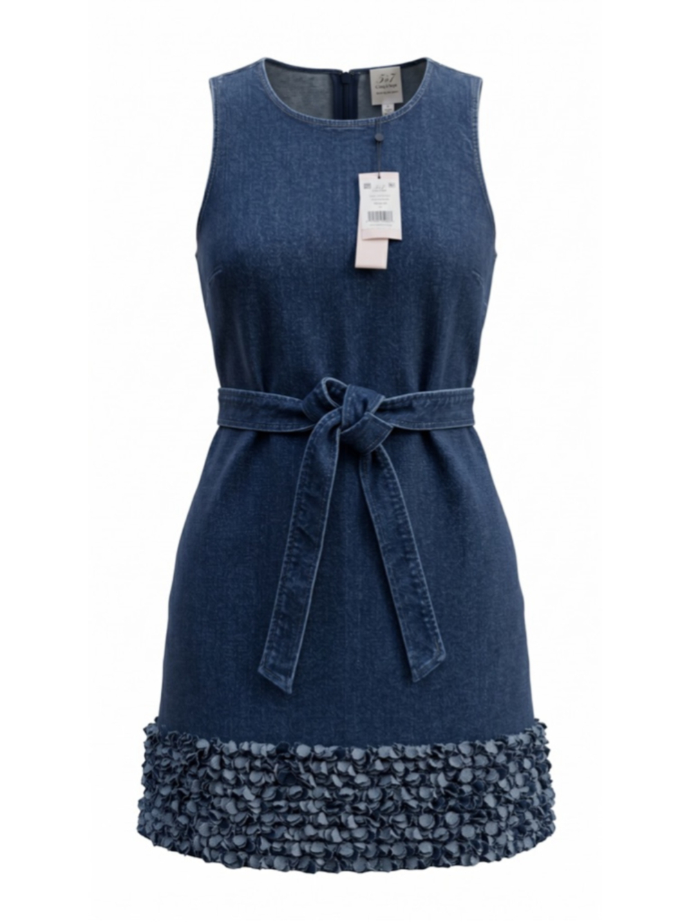 Cinq à Sept Petal Mindie Denim Mini Dress Oceane Blue Size 8